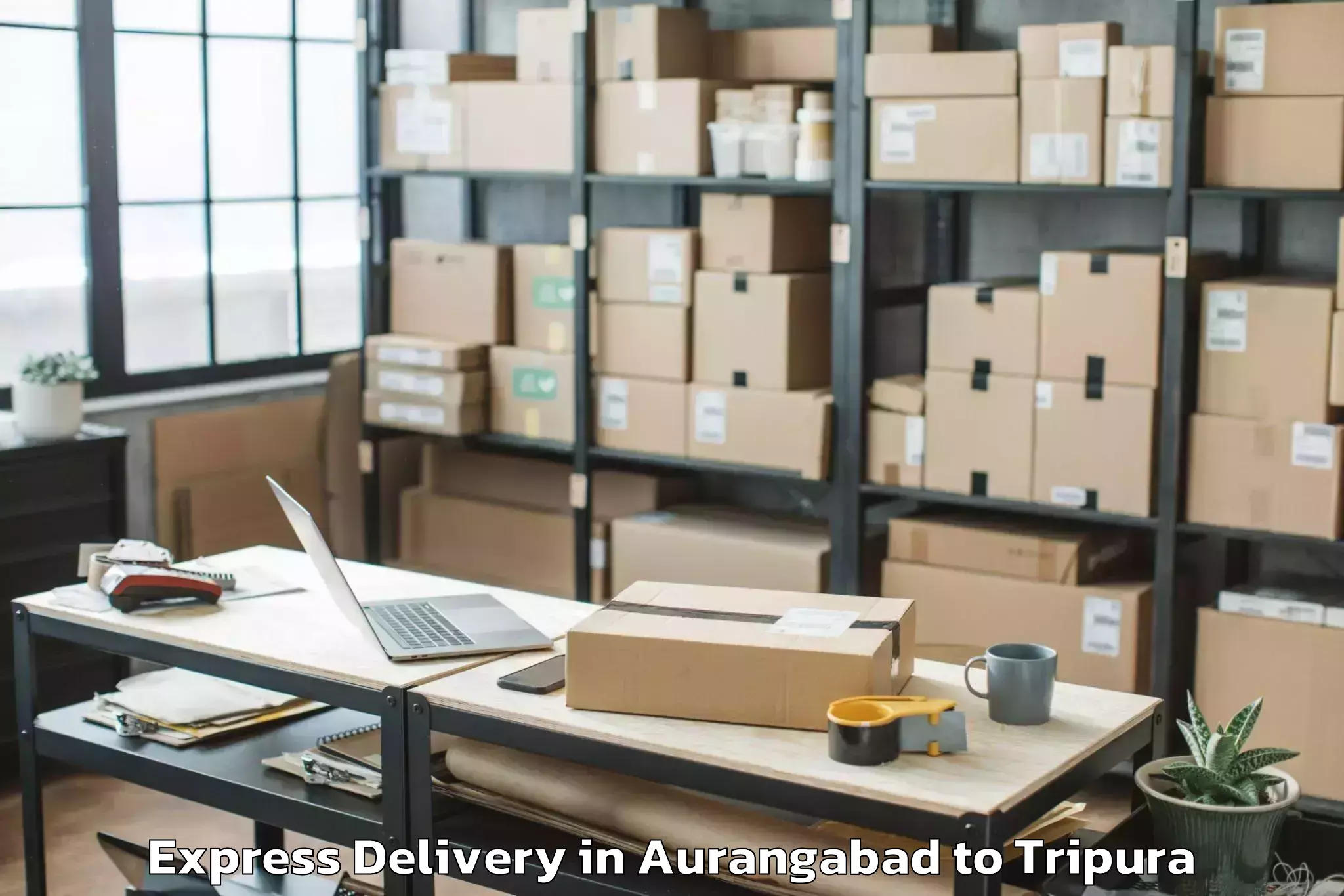 Quality Aurangabad to Khowai Airport Ixn Express Delivery